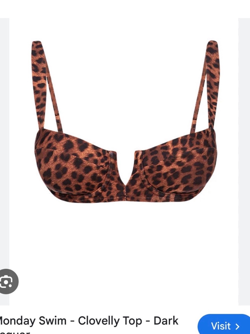 Leopard Print Monday Swimwear Bikini Top
